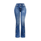 🔥 Nieuw & Trendy 👖 Dames Hoge Taille Distressed Flare Jeans ✨ trendy vintage look, flatterend silhouet & comfortabele pasvorm