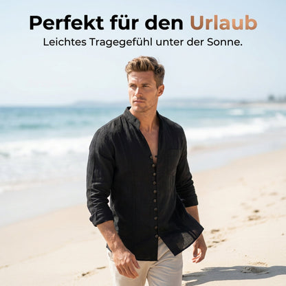 🔥 50% KORTING 👕 Heren Linnen Overhemd met Knoopsluiting – Ademend, Licht & Perfect voor Zomerse Vrije Looks 🌊