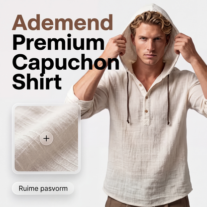 🔥 Tijdelijke Aanbieding 👕 Heren Ademend Overhemd met Capuchon en Lange Mouwen – Casual Stijl, Licht Comfort & Veelzijdige Look ✨