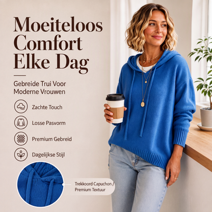 ✨ Nieuwe Collectie 👕 Dames Casual Gebreide Hoodie Trui – Zachte Comfort, Warme Pasvorm & Trendy Dagelijkse Look 🌸