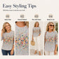 ✨ Nieuw & Trendy 👕 Dames Bedrukt T-Shirt met Ronde Hals – Unieke Print, Casual Elegante Stijl & Comfortabele Pasvorm 🌸