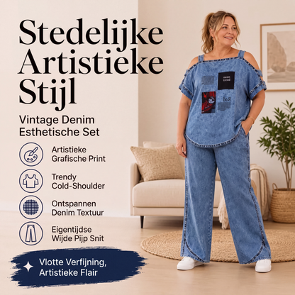 ✨ Nieuwe Collectie 💃 Dames Off-Shoulder Top & Wijde Pijpen Broek Set – Elegante Uitstraling, Trendy Design & Comfortabele Pasvorm 🌸