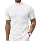 🔥 Nieuw & Trendy ✨ Heren Slim Fit T-shirt met Hoge Kraag 👕 moderne look, comfortabele pasvorm & stijlvolle uitstraling