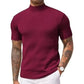 🔥 Nieuw & Trendy ✨ Heren Slim Fit T-shirt met Hoge Kraag 👕 moderne look, comfortabele pasvorm & stijlvolle uitstraling