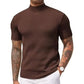 🔥 Nieuw & Trendy ✨ Heren Slim Fit T-shirt met Hoge Kraag 👕 moderne look, comfortabele pasvorm & stijlvolle uitstraling