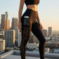 🔥 Nieuw & Trendy ✨ Dames Mesh Yoga Legging met Hoge Taille 👖 stijlvolle cut-out details, ademend comfort & perfecte bewegingsvrijheid