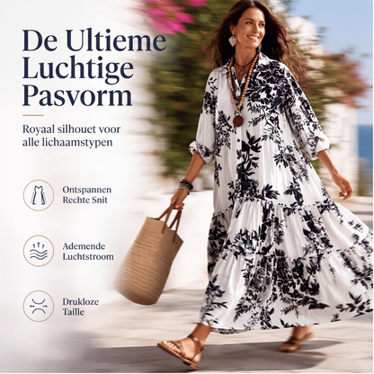 🌸 Nieuwe Collectie ✨ Dames Maxi Jurk met Bloemenprint 👗 elegante uitstraling, comfortabele pasvorm & vrouwelijke charme 🌷