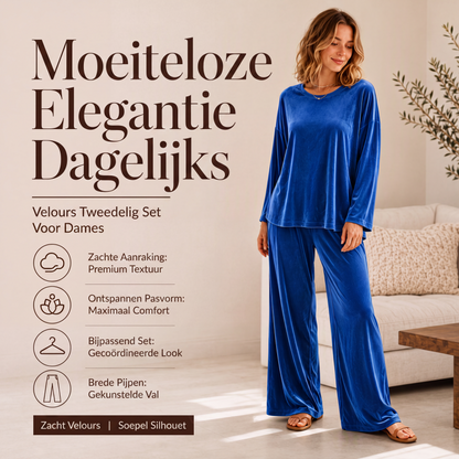 ✨ Nieuwe Collectie – Fluwelen Dames Set 👗 zachte luxe uitstraling, ultiem comfort & elegante pasvorm ✨