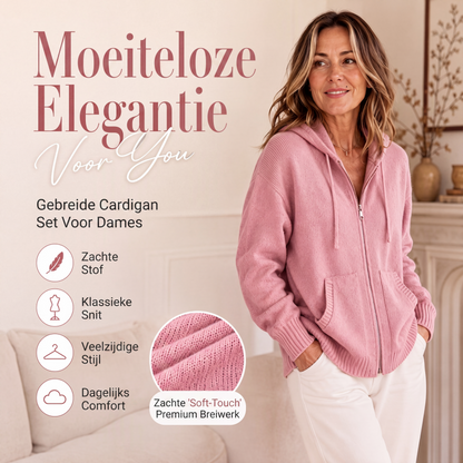 ✨ Nieuw & Trendy 🌸 Ruimvallend Gebreid Damesvest met Capuchon 👗 Zacht, Comfortabel & Perfect voor Laagjes