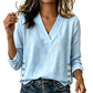 🔥 50% KORTING ✨ Dames V-Hals Casual Top – Losse Pasvorm & Ultiem Comfort 💕