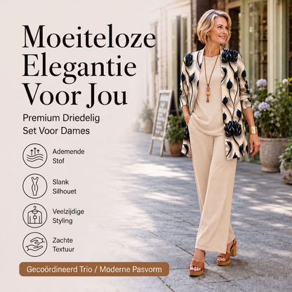 💎 Exclusieve Deal ✨ Dames Elegante Bedrukte 3-Delige Set – Stijlvolle Print & Perfecte Comfortabele Pasvorm 🌸