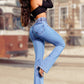 🔥 50% KORTING ✨ Dames High Waist Stretch Flared Jeans – Beenverlengend Effect & Comfortabele Pasvorm 👖