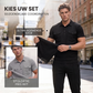 🔥 Nieuw & Trendy ✨ Heren Wafelgebreide Set – Korte Mouw Top & Broek met Comfortabele Casual Pasvorm 👕