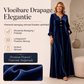 💎 Exclusieve Deal ✨ Elegante Dames Fluwelen Maxi Jurk – Geplooide Mouwen & Luxe Vrouwelijke Uitstraling 💕