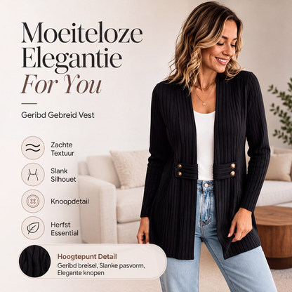 ✨ Nieuwe Collectie 🌸 Geribbreid Damesvest 🧶 Zacht, Comfortabel & Perfect voor Laagjes