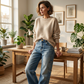 🔥 50% KORTING ⏰ Casual Damesjeans met Rechte Pijp – Ruimvallende Pasvorm & Comfortabele Everyday Look 👖