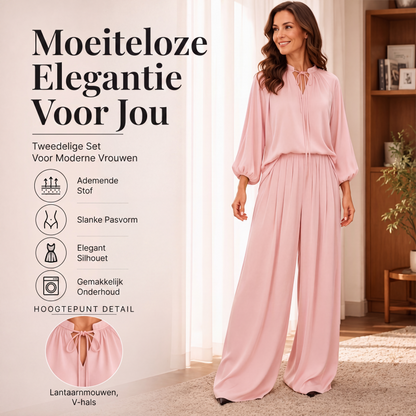 🔥 Tijdelijke Aanbieding ✨ Dames Casual Losvallende Top & Broek Set 👗 Comfortabele Pasvorm, Relaxte Stijl & Elke Dag Draagbaar