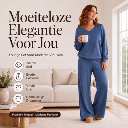 🌸 Nieuwe Collectie ✨ Dames V-Hals Sweater & Broek Set 👗 Elegant, Comfortabel & Perfecte Pasvorm