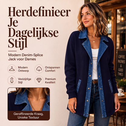 🌸 Nieuwe Collectie ✨ Dames Patchwork Spijkerjack 🧥 Uniek Design, Casual Stijl & Perfect voor Elke Dag