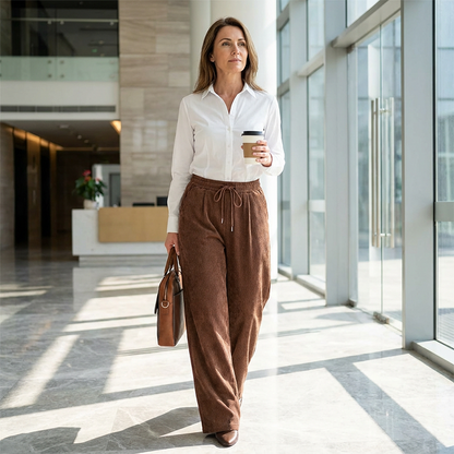 🌸 Nieuwe Collectie ✨ Dames Losvallende Ribcord Broek 👖 Comfortabele Pasvorm, Zacht & Trendy Casual Look