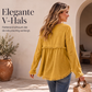 🌸 Nieuwe Collectie ✨ Dames Casual V-Hals Shirt met Lange Mouwen 👚 Elegant, Comfortabel & Perfect voor Elke Dag