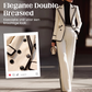 💎 Exclusieve Deal ✨ Dames Blazer & Broek Set met Contrasterende Bies 👗 Elegante Look, Trendy Details & Perfecte Pasvorm
