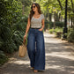 🔥 Tijdelijke Aanbieding ✨ Dames Hoge Taille Wijde Pijpen Jeans 👖 Trendy Pasvorm, Comfortabele Stretch & Flatterende Look