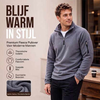🔥 Tijdelijke Aanbieding ✨ Heren Polar Fleece Pullover met Halve Rits 🧥 Warm Comfort, Lichtgewicht Pasvorm & Sportieve Look