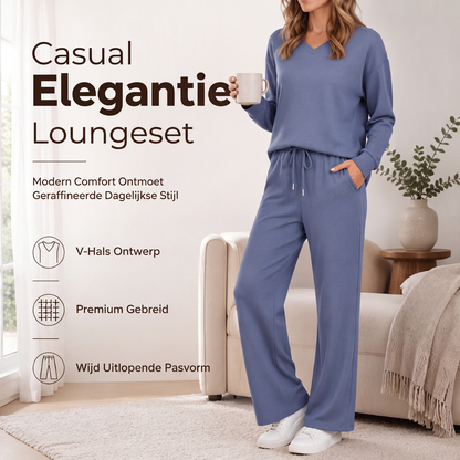 🔥 Tijdelijke Aanbieding ✨ Dames Casual 2-Delige Loungebroek & Top Set 👚👖 Ultiem Comfort, Relaxte Pasvorm & Stijlvolle Look