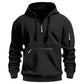 🔥 Tijdelijke Aanbieding ✨ Warme Heren Utility Hoodie met Kwartrits 🧥 Zachte Warmte, Praktische Details & Comfortabele Pasvorm