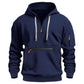 🔥 Tijdelijke Aanbieding ✨ Warme Heren Utility Hoodie met Kwartrits 🧥 Zachte Warmte, Praktische Details & Comfortabele Pasvorm