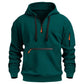🔥 Tijdelijke Aanbieding ✨ Warme Heren Utility Hoodie met Kwartrits 🧥 Zachte Warmte, Praktische Details & Comfortabele Pasvorm