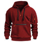 🔥 Tijdelijke Aanbieding ✨ Warme Heren Utility Hoodie met Kwartrits 🧥 Zachte Warmte, Praktische Details & Comfortabele Pasvorm