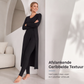 🌟 Comfort Favoriet ✨ Dames Geribbelde Gebreide 2-Delige Set 👚 Zachte Textuur, Elegante Pasvorm & Gezellige Casual Stijl
