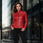 🔥 Gratis Verzending ✨ Dames Nauwsluitend Imitatieleren Jack 🖤 Elegante Pasvorm, Stoere Look & Tijdloze Stijl