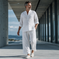 🚀 Nieuwe Favoriet ✨ Retro 2-Delige Set voor Heren 👕👖 Losse Pasvorm, Comfortabele Stijl & Tijdloze Casual Look