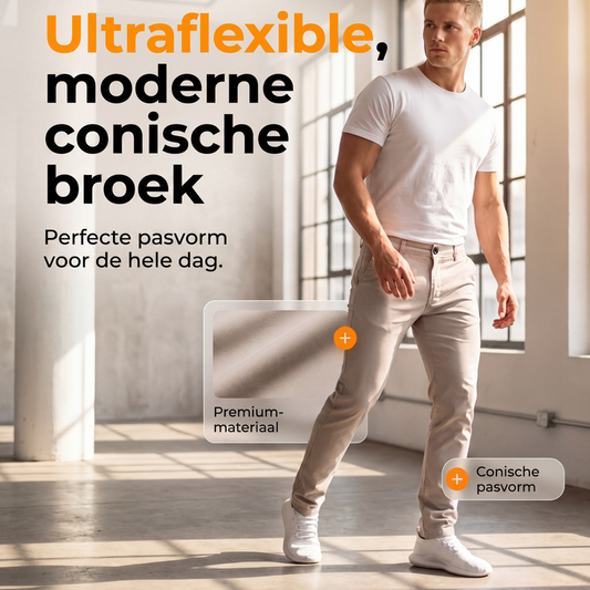 💎 Premium Stijl ✨ Moderne Stretchbroek met Smalle Pijpen 👖 Comfortabele Pasvorm, Flexibele Stretch & Elegante Look