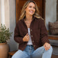 🔥 Tijdelijke Aanbieding ✨ Dames Corduroy Jack met Capuchon 🧥 Zachte Textuur, Warme Comfort & Casual Trendy Look