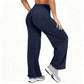 🌿 Comfort Keuze ✨ Dames Hoge Taille Wijde Pijpen Yogabroek 👖 Flexibele Pasvorm, Zachte Comfort & Elegante Sportieve Look