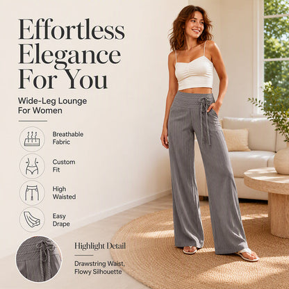✨ Nieuwe Trend ✨ Dames Gestreepte Wijde Pijpen Broek 👖 Comfortabele Pasvorm, Verlengend Effect & Elegante Casual Look