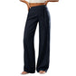 ✨ Nieuwe Trend ✨ Dames Gestreepte Wijde Pijpen Broek 👖 Comfortabele Pasvorm, Verlengend Effect & Elegante Casual Look