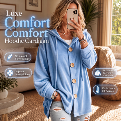 🌟 Comfort Favoriet ✨ Dames Losvallend Fluwelen Capuchonvest 🧥 Zachte Luxe Touch, Relaxte Pasvorm & Warme Casual Stijl