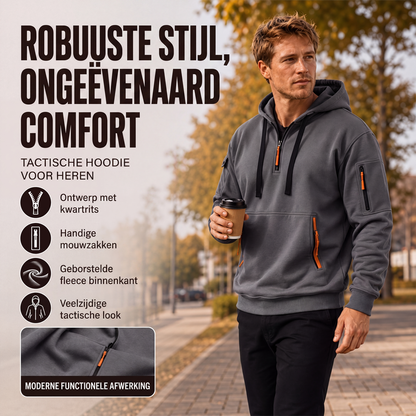 🔥 Trendy Deal ✨ Heren Casual Sport Hoodie met Kwartrits 👕 Comfortabele Pasvorm, Moderne Look & Veelzijdige Sportstijl