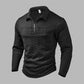 🔥 Stijlvolle Keuze ✨ Heren T-Shirt met Lange Mouwen & Halve Rits 👕 Moderne Look, Comfortabele Pasvorm & Veelzijdige Casual Stijl