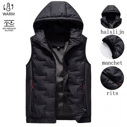 🔥 Gratis Verzending ✈️ Heren Bodywarmer met Capuchon 👕 Slim-Fit Pasvorm, Comfortabel Design & Moderne Casual Look