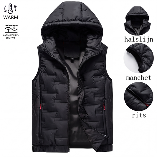 🔥 Gratis Verzending ✈️ Heren Bodywarmer met Capuchon 👕 Slim-Fit Pasvorm, Comfortabel Design & Moderne Casual Look