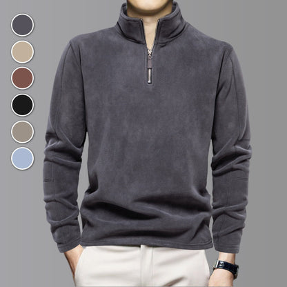 ✨ Slimme Keuze ✨ Heren Top met Halve Rits & Lange Mouwen 👕 Comfortabele Pasvorm, Moderne Stijl & Veelzijdige Look