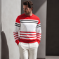 ✨ Urban Trend ✨ Heren Gestreept Kleurenblok Sweatshirt 👕 Lange Mouwen, Moderne Look & Comfortabele Pasvorm