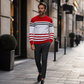 ✨ Urban Trend ✨ Heren Gestreept Kleurenblok Sweatshirt 👕 Lange Mouwen, Moderne Look & Comfortabele Pasvorm