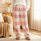 ✨ Retro Trend ✨ Dames Geruite Rechte Broek 👖 Warme Dikke Stof, Comfortabele Pasvorm & Klassieke Elegantie